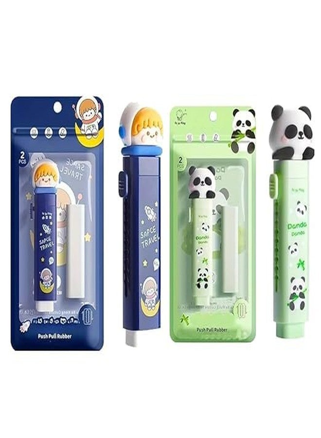 HAV CREATION Eraser for Kids - Capybara Cutter Shaped Eraser Set | Fancy Rubber Erasers, Kawaii Stationery Set for School | Birthday Return Gift for Kids - Pack of 2 (Panda) - Image 4